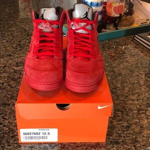 Air Jordan Retro 5 red suede